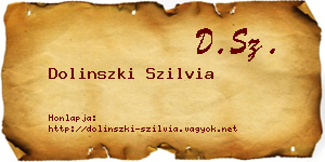Dolinszki Szilvia névjegykártya
