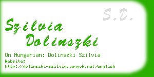 szilvia dolinszki business card